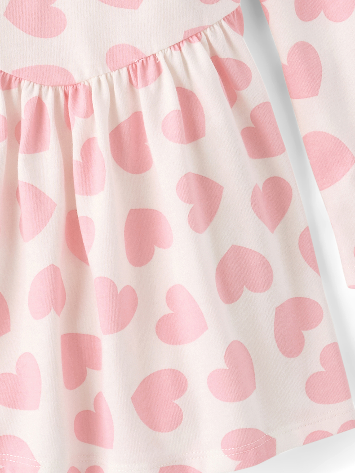 The Children's Place Baby & Toddler Girls Long Sleeve Hearts Bow Back Dress, Sizes 6M-5T