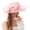 Pink, variant on Fascinators Hats for Women Summer Flower Organza Sun Hat Party Wedding Fedora Beach Wide Brim Hat