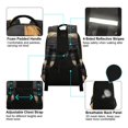 thumbnail image 4 of FORMRS Unisex Backpack Elementary School Travel Bookbag with Reflective Stripes, Retro Halloween Cat, 4 of 7