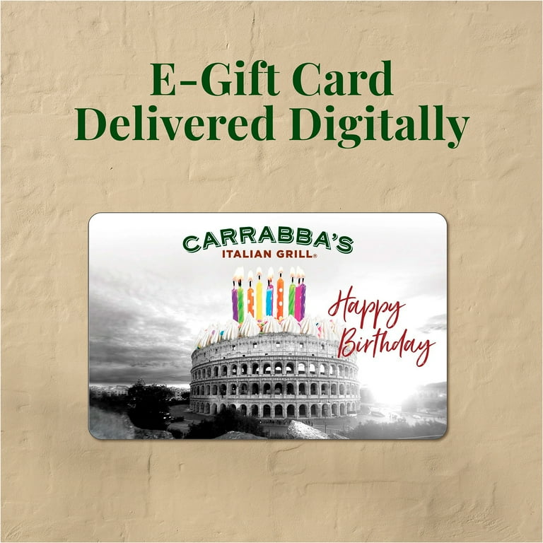 Carrabba's Italian Grill $25 Happy Birthday eGift Card [Email
