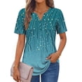 thumbnail image 3 of Fantaslook Womens Blouses Dressy Casual Tops Summer Short Sleeve V Neck Shirts Business Work Blouses, 3 of 10