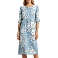 thumbnail image 2 of Lady's Relaxed Print Round Neck Dress, 2 of 4