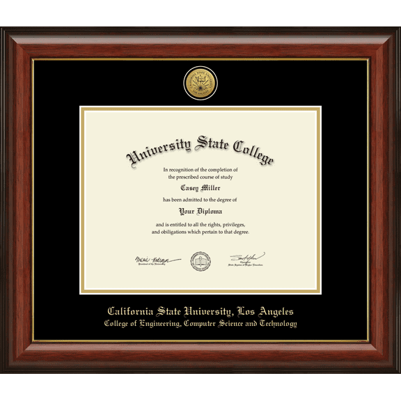 California State University Los Angeles College of Engineering, Computer Science and Technology Diploma Frame, Document Size 11" x 8.5"