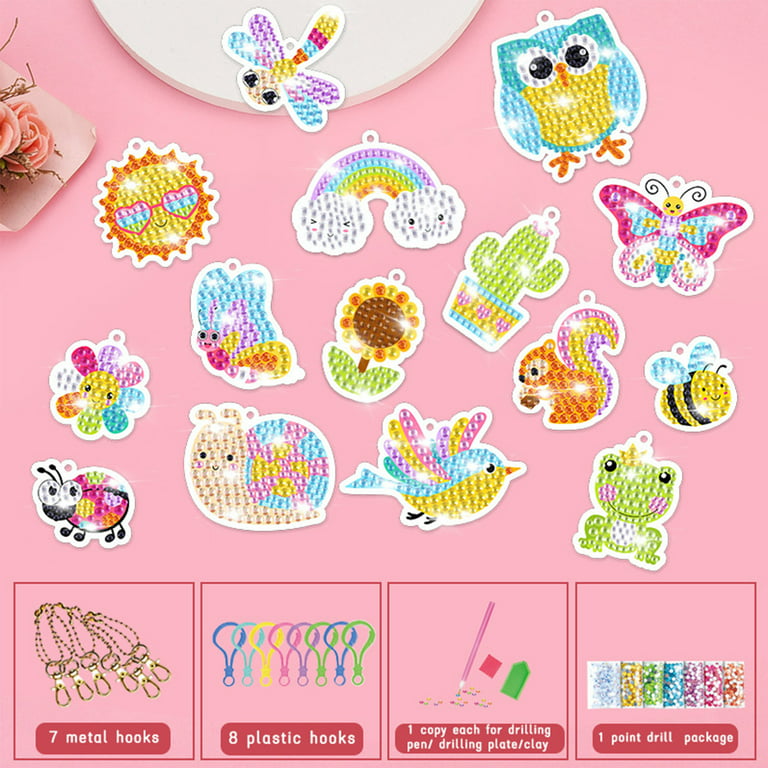 Gem Diamond Painting for Kids Art Kits Cute Stickers with Keychain DIY  Tools and Crafts Supplies for Girls Children Gifts 6-12 - AliExpress