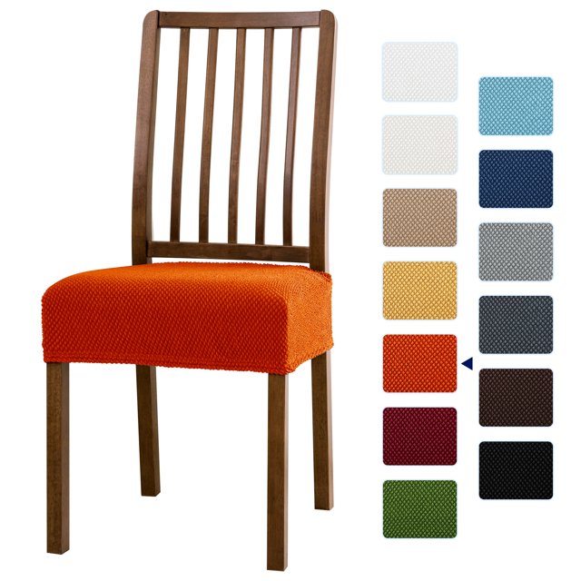 Subrtex Housses de Coussin de Chaise de Salle à Manger Lavables Housse de Siège Texturée Extensible