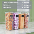 thumbnail image 3 of Juego de recipientes herméticos altos para almacenar alimentos, 4 recipientes para espaguetis de 2,8 l para organizar y almacenar la despensa, 3 of 7