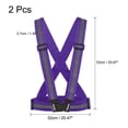 thumbnail image 2 of Unique Bargains Night Caution Adjustable Long Distance Visibility Vest Purple 1.5", 2 of 5