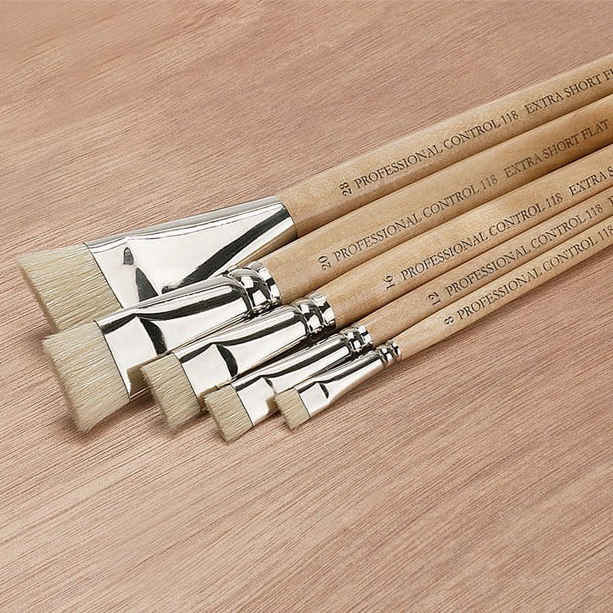 New York Central Professional Control Oil Brushes - Luxury Professional Brushes for Oil Paint, Artists, Superior Control, & More! - [Hog Bristle Short Almond Filbert - Size 6]