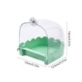 thumbnail image 3 of FastXmas Bird Cage Bath Hanging Parrot Bath Tub Water Shower Food Feeder Holder Tray Bird Bath Supplies for Small Birds Canary Budgies Cockatiel Lovebirds (Green), 3 of 6