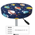 thumbnail image 4 of Kll Planets And Stars Round Bar Chair Cushion Cover 13 Inch,Bar Stool Protector With Elastic, Soft Washable, 4 of 7