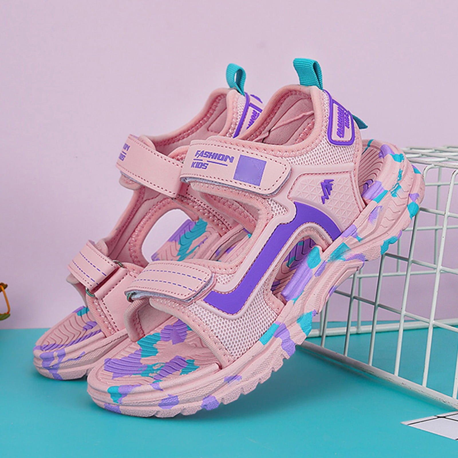 B91xZ Toddler Girls Sandals Cute Ballet Flats Princess Flower Girl