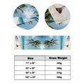 thumbnail image 6 of Xipuska Summer Beach Bed Runners for King Size Bed, Decorative Bed Throws for Foot of Bed, Botanical Tropical Tree Ocean Blue Sky Bed Runner Sofa Throw Bedding Scarf Protector Slipcover for Bedroom, 6 of 6