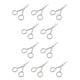 thumbnail image 3 of Vogacara Tijeras para bigote de 105 MM, mano de obra fina, diseño único, apariencia exquisita, fácil instalación, cortadora de belleza, Plata brillante 10piezas, 3 of 6