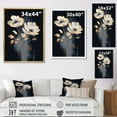 thumbnail image 4 of Designart "Elegance In Beige And Gold Floral Poppies" Poppies Floater Framed Canvas Wall Art, 4 of 5