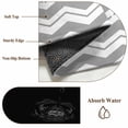 thumbnail image 6 of Round Rugs 4Ft, Black Grey Round Area Rug Washable Indoor Throw Carpet, Geometric Chevron Print Wavy Striped White Soft Non Slip Circle Rug for Kitchen Nursery Room Home Decor Aesthetic, 6 of 8