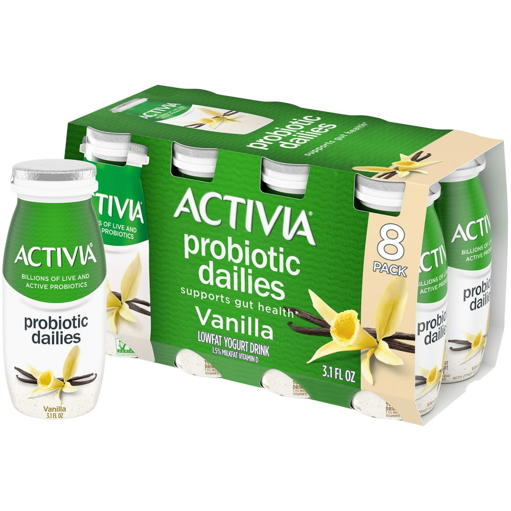 Activia Probiotic Dailies Vanilla Yogurt Drink, 3.1 Oz., 8 Count