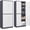 Gray White, variant on SISESOL Wide & Deep Metal Storage Cabinet with 6 Shelves,72" Tall Red Garage Storage Cabinet with Lock,Metal Cabinets with Locking Doors,Lockable Steel Cabinets for Home,Office,Shop,Garage,72x36x18
