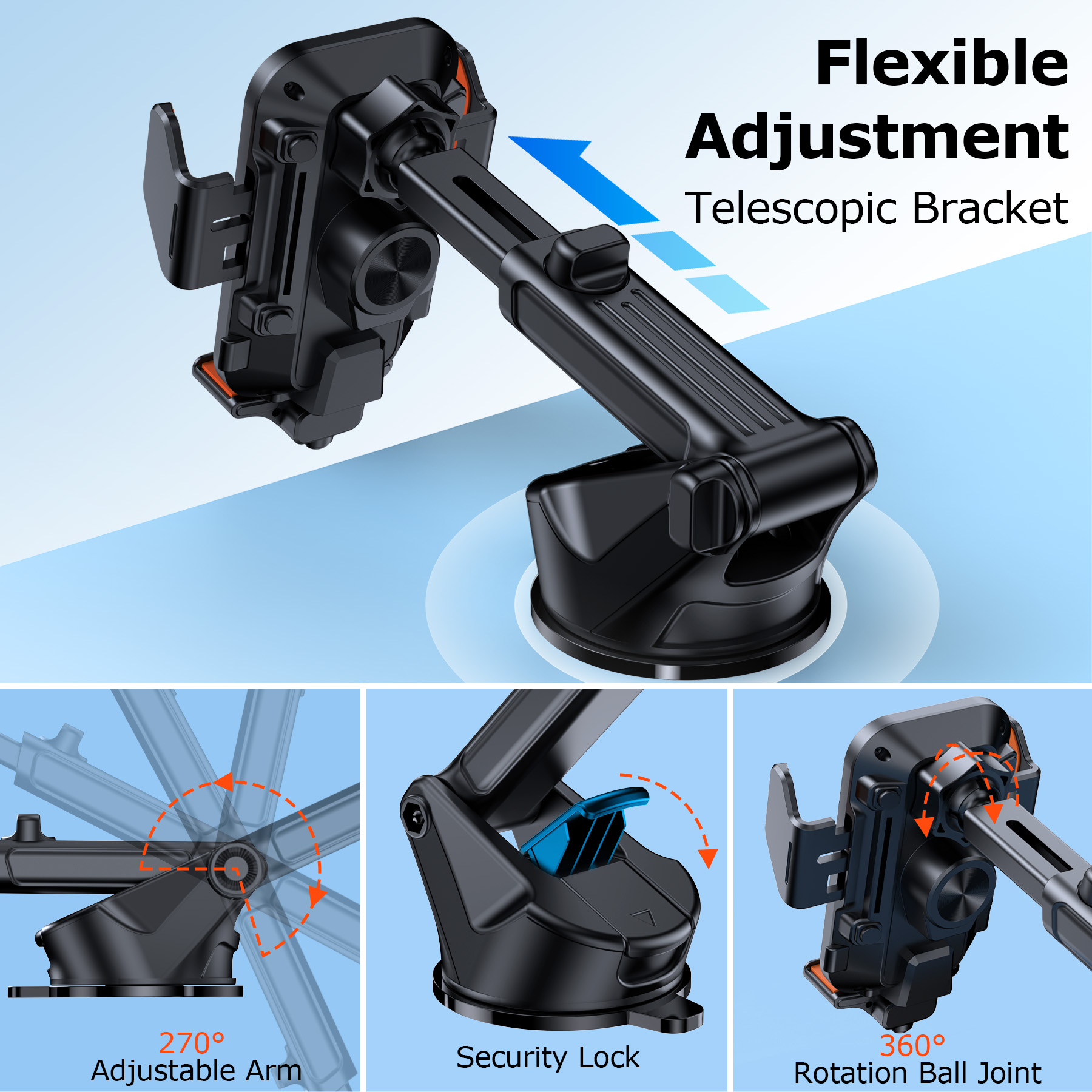 VEAT00L X16s Wireless Car Charger Mount 15W photo 3