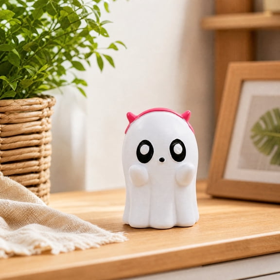 Gqtwoy Halloween Resin Ghost Ornament, Cute Ghost Figurine, Home Decor, Spooky Tabletop Decoration, Perfect for Halloween Parties, Kawaii Ghost Decor