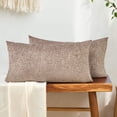 thumbnail image 5 of Home Soft Things Babati Jacquard Chenille 2 Piece Throw Pillow Cover Set - Light Brown - 14" x 26", 5 of 7