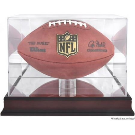 Antique Mahogany Football Display Case with Mirror Back