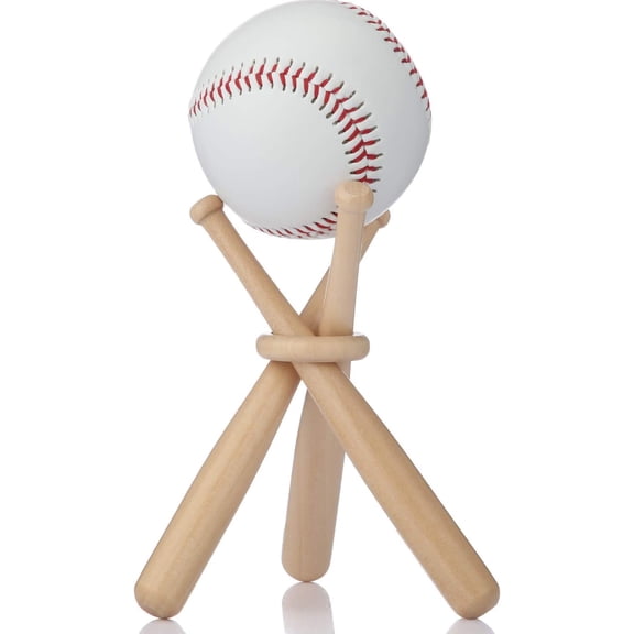 Baseball Stand Holders Balls Display Bat Wooden Stand Holder Display Centerpieces Tables for Baseball Sports Lover