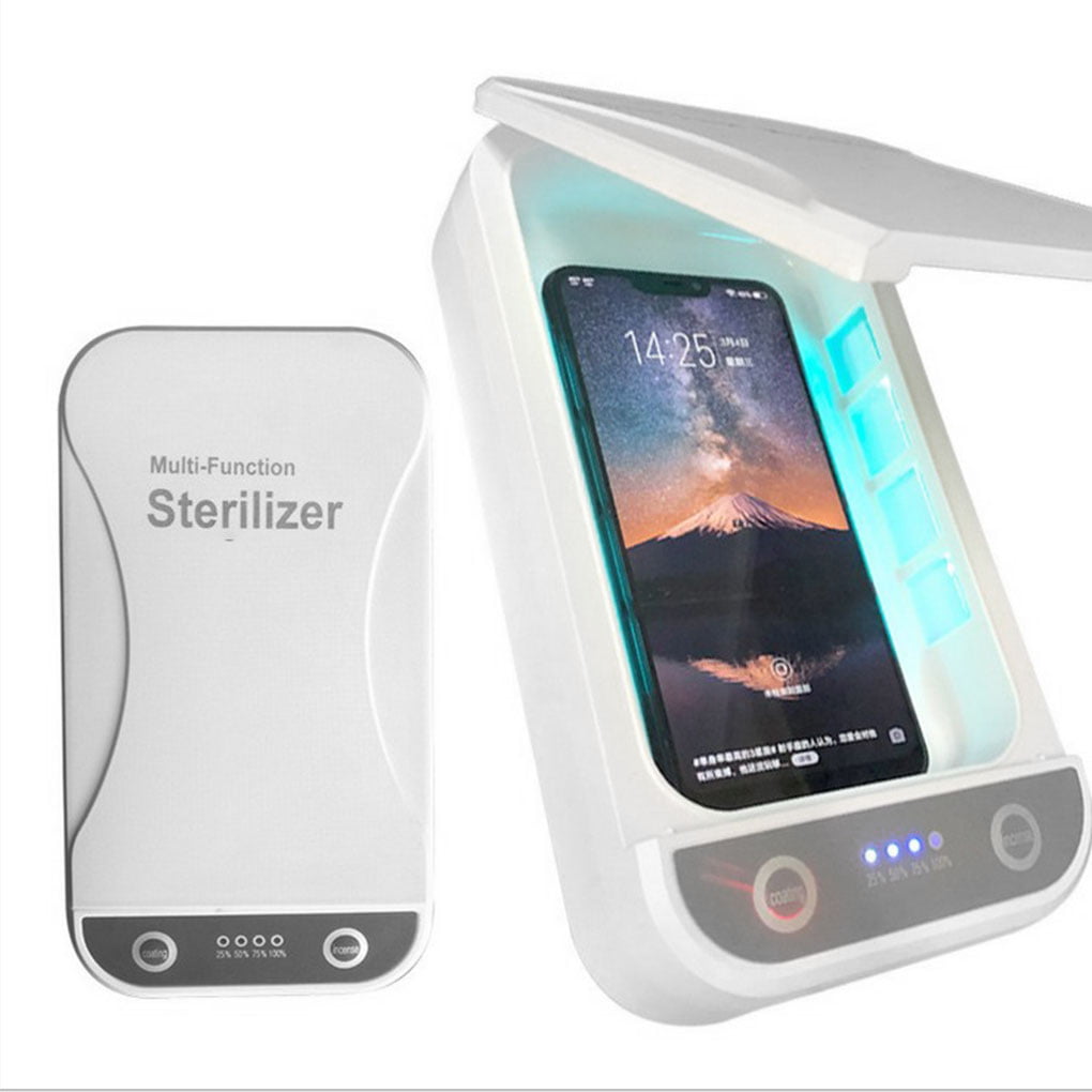 Phone Sterilizer Box,UV Smartphone Sanitizer,Multi-Function Disinfection Box with Aromatherapy for iPhone,Mp3 Players,Bluetooth Earphones,Toothbrushes,Watches,Toys Keys and Jewelry 