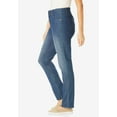 thumbnail image 3 of Woman Within Plus Size Stretch Built-In Slimming Panel Straight Leg Jeans, 3 of 6