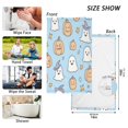 thumbnail image 6 of Yayeee 100% Cotton Hand Towels for Bathroom 16" x 28" Kitchen Towel, Blue Halloween Ghosts, 6 of 7