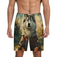 thumbnail image 2 of Picia Forest Maple Leaf Husky Pajama Shorts for Men, Men's Pajama Bottoms, Sleepwear,Short Pajama Pants-X-Large, 2 of 9