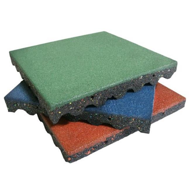 RubberCal "EcoSafety" Interlocking Playground Tiles 2.50 x 19.5 x