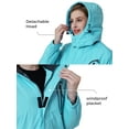 thumbnail image 5 of Skieer Women's Waterproof Ski Jacket Windproof Rain Jacket Winter Warm Hooded Coat Light Blue Small, 5 of 10