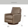 thumbnail image 4 of Better Homes & Gardens Modern Farmhouse Swivel Glider Recliner, Taupe Faux Leather, 4 of 15