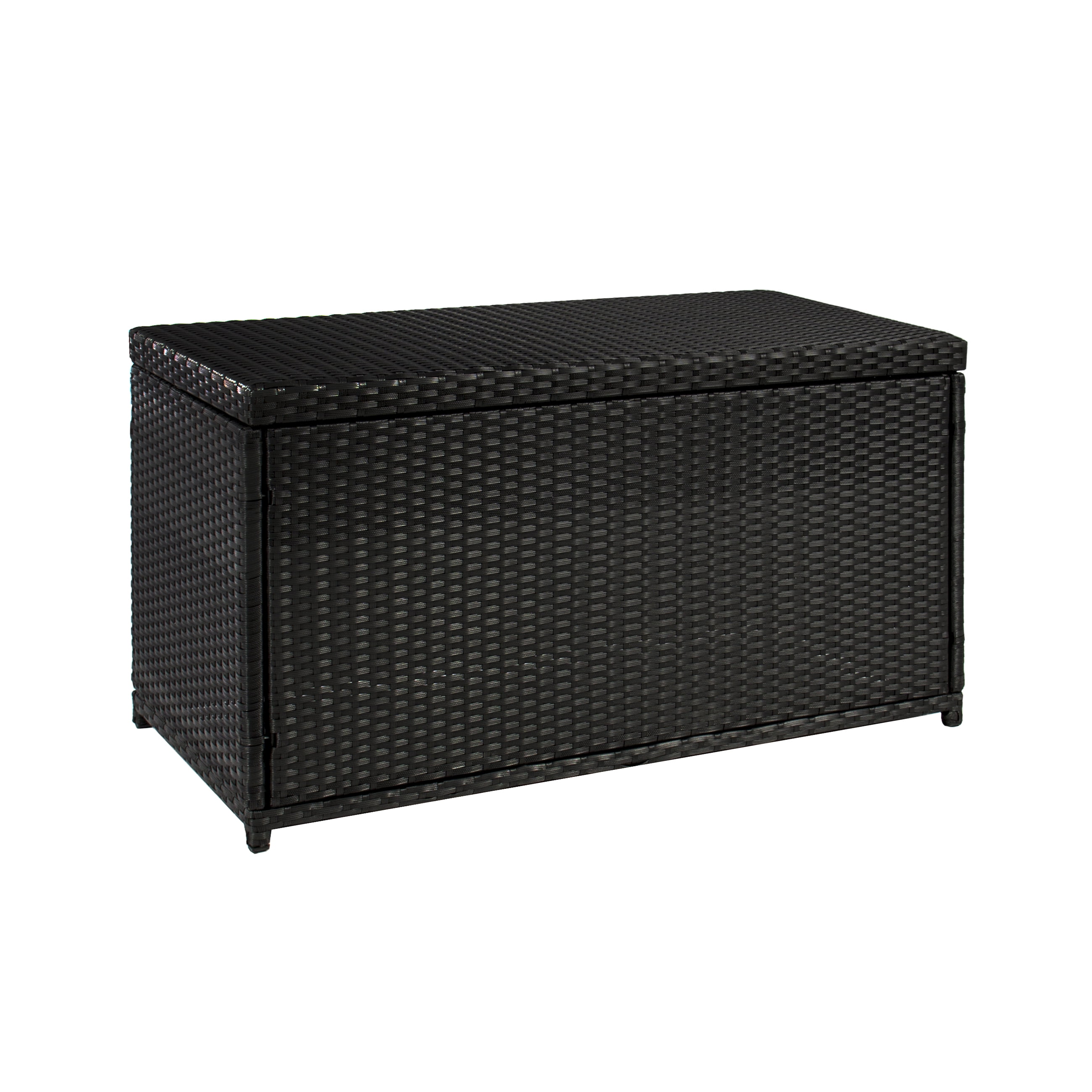 Best Choice Products Outdoor Wicker Patio Furniture Deck Storage Box For Cushions Pillows Pool Accessories Black Brickseek