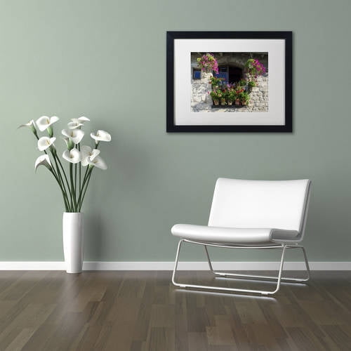 Trademark Fine Art "Window Dressing" Canvas Art by Michael Blanchette Photography White Matte, Black Frame
