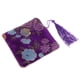 thumbnail image 5 of Bolsa de almacenamiento de brocado con cremallera hecha de joyas Shu Cartera con flecos Decoración Púrpura CUTICAT Guzheng Bolsas de almacenamiento de uñas, 5 of 8
