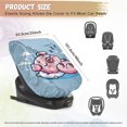 thumbnail image 6 of KUIFORTI Baby Car Seat Sun Cover Cute Pig Car Seat Cover for Baby Carseat Sun Shade Reflective Heat Protector for Keeping Infant Car Seat Cool, 6 of 7