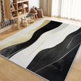thumbnail image 4 of Living Room Area Rug 2x3 ft Simple Abstract Lines Washable Non-Slip Area Rug, 3D Print Low-Pile Carpet for Bedroom, Kids Room, Nursery, Home Decor Rugs, 4 of 7