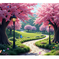 thumbnail image 3 of LUUFILx Cherry Blossom Themed Background, Pink Flower Decorations with Butterflies Banner, Spring Party Decor Backdrop, 3 of 7