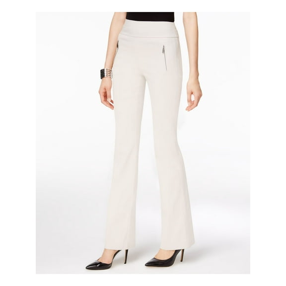 INC Womens Beige Wide Leg Casual Pants 4