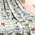 thumbnail image 3 of White Dinosaurs Names Species Pattern Blanket,Comfortable Soft Lamb Wool Throw Blanket,All Season,Warm Lightweight Blankets for Sofa Bed Couch Living Room Chair,40"x50", 3 of 4