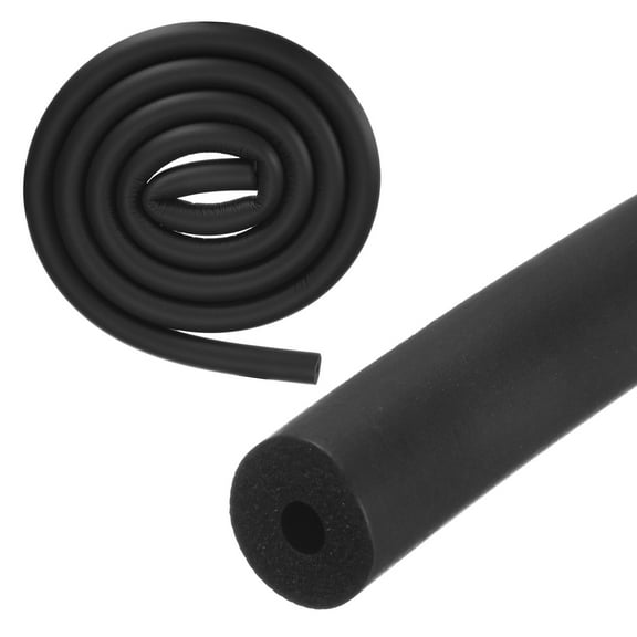 Uxcell Pipe Insulation Foam Tube, 3mm 3/25" ID 11mm 11/25" OD 1m Length Soft Foam Tubing for Roof Racks [Black]