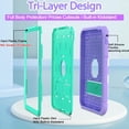 thumbnail image 3 of SUPNICE Case for iPad 11-inch (A16) 2025 / iPad 10th Generation 2022(10.9 inch) with Pencil Holder & Kickstand,Shockproof Protective Case for New Apple iPad 11/10.9 Inch,Light Purple and Turquoise, 3 of 7