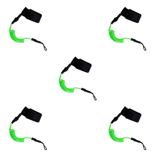 relayinert Laisse Élastique 1/2/3/5 pour Tiges de Sécurité à Pagaie et Bateaux Extensible et Résiliente Vert Fluorescent 45cm 5 Pcs