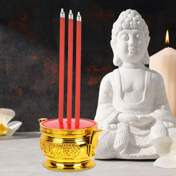 RENACLIPY Red PVC Electronic Incense Burner with LED Light Effects for Home Use Safe and Stylish Aromatherapy Accessory