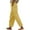 Gold, variant on Pull on Pants for Women, Comdrip Women Solid Straight Solid Elastic Pants Long Linen Women Waist Cotton Casual Slit Trouser Legs Pants Women's Pants Casual Brown L