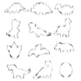 thumbnail image 4 of Dinosaur Cookie Cutters Set (12 PCS ) Small Stainless Steel Shaped for Birthday Party Supplies,Footprint,Dinosaur Eggs,different dinosaur shapes -  Boys like (Dinosaur A), 4 of 5