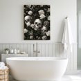 thumbnail image 2 of Canvas Wall Art, Halloween Skull Framed Canvas Prints for Bedroom Living Room, Retro White Rose Flower Horror Fall Gallery Wrapped Wall Decor for Home Office, Gifts, 12"x18" Ship Next Day, 2 of 6
