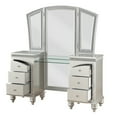 thumbnail image 3 of 60 Inches 6 Drawer Vanity Desk with Tri Fold Mirror, Silver, 3 of 5