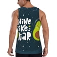 thumbnail image 3 of Fotbe Avocado in Space1 Pattern Men's Quick Dry Workout Tank Top Gym Muscle Tee Fitness Bodybuilding Sleeveless T Shirt Breathable Workout Shirt-, 3 of 9